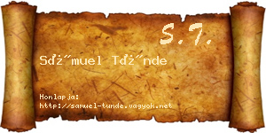 Sámuel Tünde névjegykártya